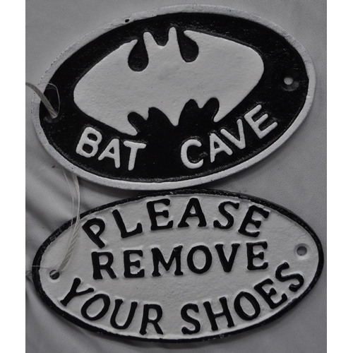 3 - 4 OVAL CAST IRON SIGNS