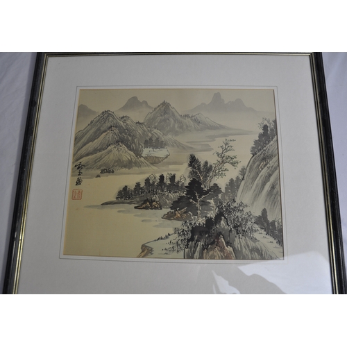 46 - 2 ORIENTAL PICTURES - ONE SIGNED