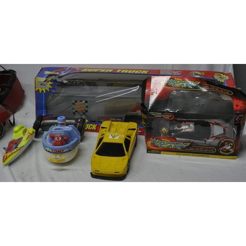 55 - 2 VINTAGE JONNY SPEED REMOTE CONTROL CARS, SUPER TRUCK, RUMBLE CARS, GLADE GTX REMOTE CONTROL CAR AN... 