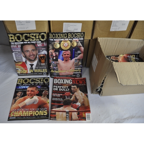 61 - 14 FULL AND 3 PART BOXES OF BOXING MAGAZINES