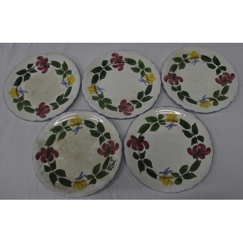 70 - D & CO IMPROVED WILLOW MEAT DISH, BLUE AND WHITE PLATE, J&G MEAKIN 'SUNFLOWER PLATE', 2 SMAL... 