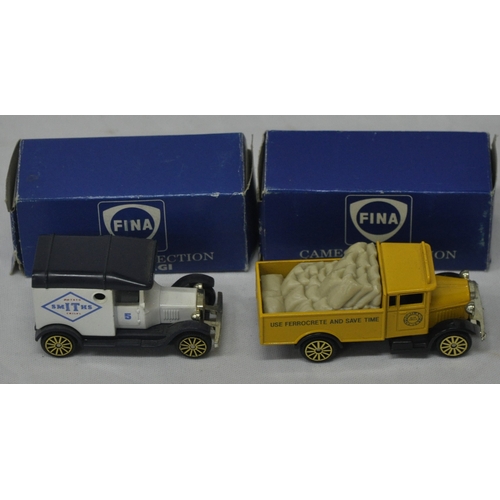 89 - 6 BOXED FINA CAMEO COLLECTION FROM CORGI MODEL VEHICLES - SMITHS CRISPS FORD MODEL T, FIRESERVICE BE... 