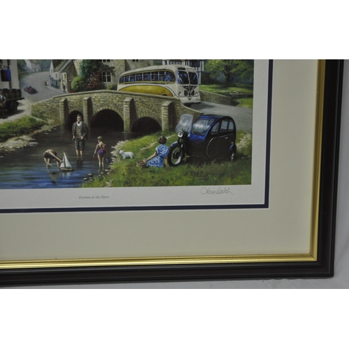 117 - FRAMED LIMITED EDITION PRINT 'PASTURE AT THE RIVER' BY KEVIN WALSH 25/650