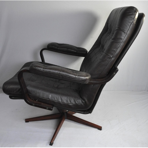 146 - SWIVEL ARMCHAIR WITH STUDDED UPHOLSTERY