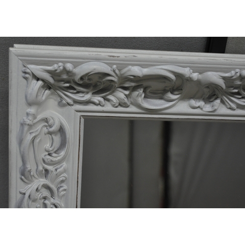 191 - 2 MIRRORS WITH WHITE DISTRESSED FRAMES 63 x 83cm