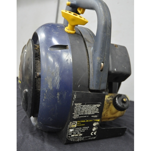 193 - PERFORMANCE PETROL BLOWER VACUUM - BLUE.  SOLD AS VIEWED