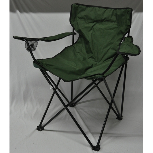 220 - CAMPING CHAIR, NEW BLUE GARDEN PARASOL AND YOGA MAT