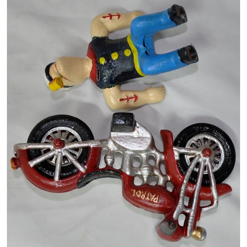 318 - POPEYE FIGURE ON MOTORCYCLE