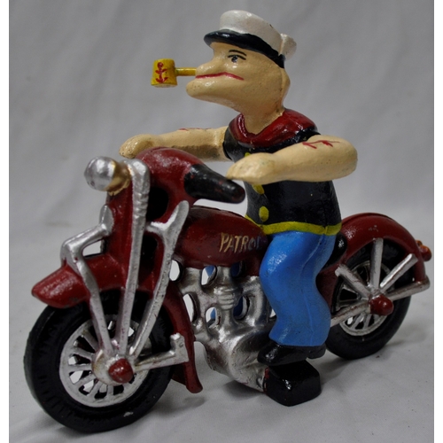 318 - POPEYE FIGURE ON MOTORCYCLE