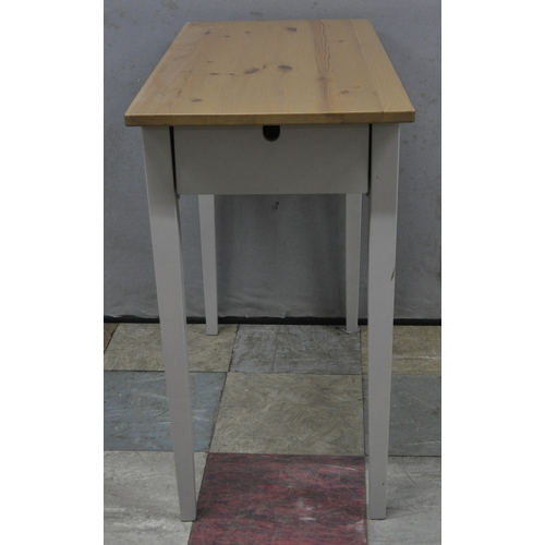 320 - 2 IKEA NORRASEN (13344) GREY AND WOODGRAIN TABLES