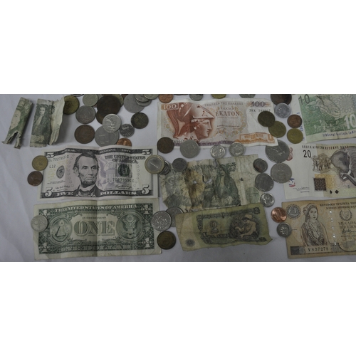 358 - BAG OF OLD NOTES AND COINS