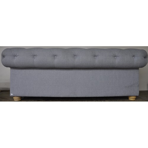 52 - GREY DRAYLON 3 SEATER SOFA