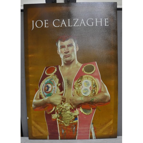 18 - 1 SIGNED PRINT ON CANVAS OF JOE CALZAGHE                                           ITEMS FROM THIS L... 