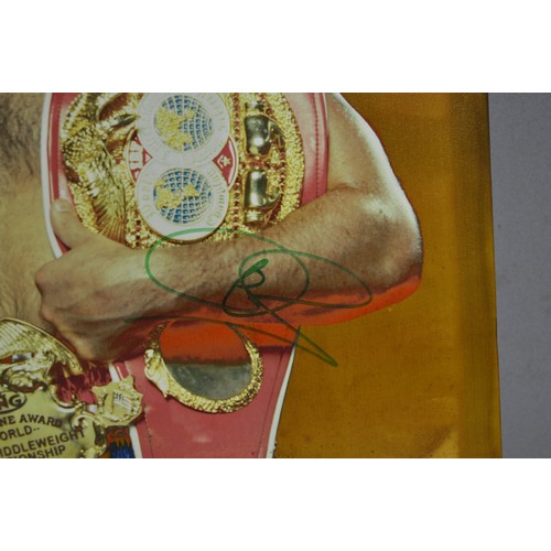 18 - 1 SIGNED PRINT ON CANVAS OF JOE CALZAGHE                                           ITEMS FROM THIS L... 