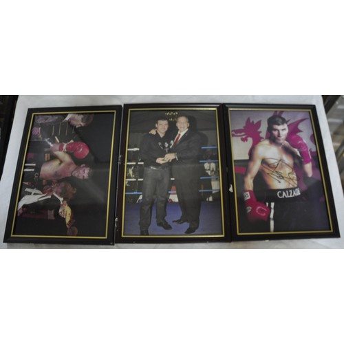 69 - JOE CALZAGHE PHOTOS - SOME SIGNED    ITEMS FROM THIS LOT HAVE BEEN WITHDRAWN - PLEASE CHECK PHOTOS F... 