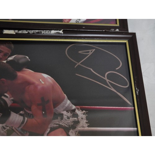 224 - PICTURES OF JOE CALZAGHE - SOME FRAMED AND SOME SIGNED                                ITEMS FROM THI... 