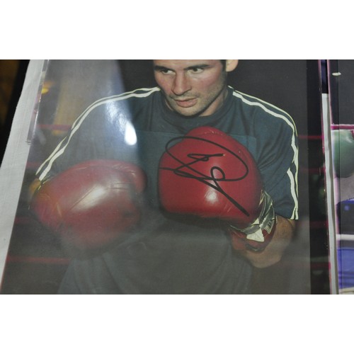 224 - PICTURES OF JOE CALZAGHE - SOME FRAMED AND SOME SIGNED                                ITEMS FROM THI... 