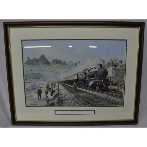 6 - FRAMED PRINT 'SUMMER SATURDAYS' BY CHRIS WOODS (SOME MARKS TO FRAME)