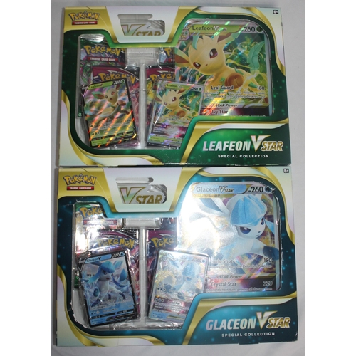 43 - 2 POKEMON TRADING CARD GAMES - LEAFEON STAR AND GLACEON STAR AND CRATE CREATURES SURPRISES - SIZZLE ... 