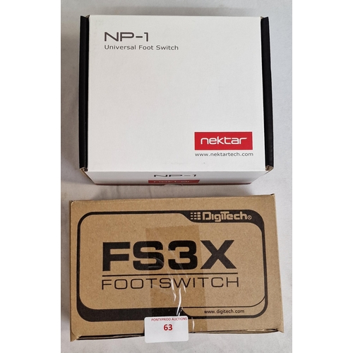63 - FS 3X FOOTSWITCH, NP-1 UNIVERSAL FOOT SWITCH, TISINO DIGITAL CABLE & VITALCO AUDIO ADAPTER (A47)
