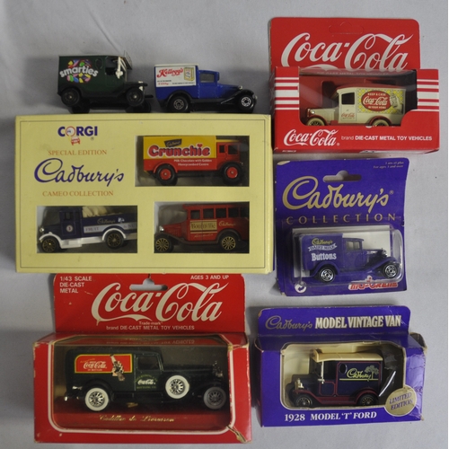 110 - 18 MODEL VEHICLES INCLUDING CORGI SPECIAL EDITION CADBURY'S CAMEO COLLECTION AND MATCH BOX MODELS OF... 