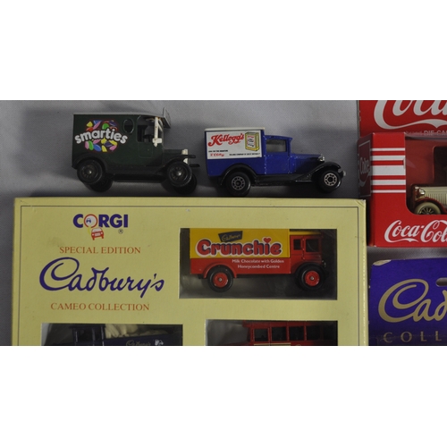 110 - 18 MODEL VEHICLES INCLUDING CORGI SPECIAL EDITION CADBURY'S CAMEO COLLECTION AND MATCH BOX MODELS OF... 