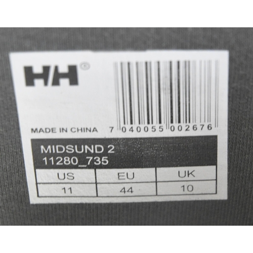 139 - 2 PAIR HELLY HANSEN MIDSUND2 DARK GULL GREY WELLINGTON BOOTS (SIZE UK10/44 & UK11/45/46) - NEW &... 