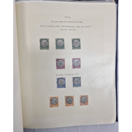 165 - 2 STAMP ALBUMS: STAMPS OF GERMANY 1919-43 & 1924-34