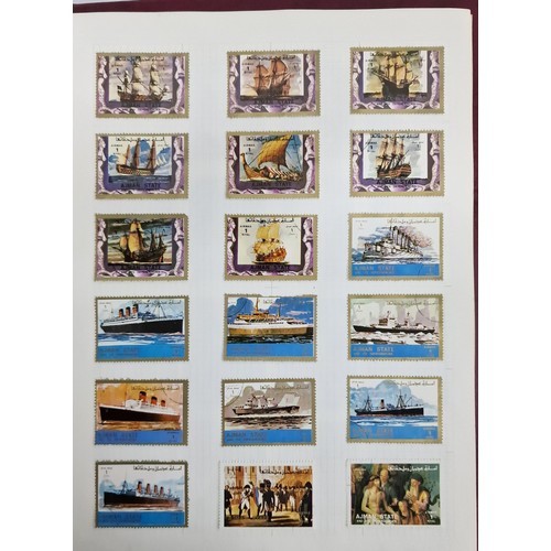 166 - 7 STAMP ALBUMS - STAMPS OF THE WORLD