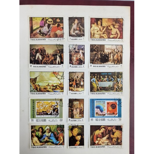 166 - 7 STAMP ALBUMS - STAMPS OF THE WORLD