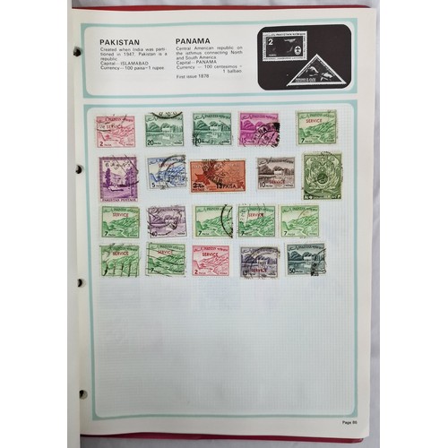 166 - 7 STAMP ALBUMS - STAMPS OF THE WORLD
