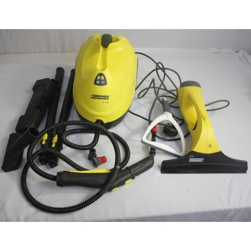 168 - K'ARCHER SC 1.020 STEAM CLEANER AND K'ARCHER WINDOW VACUUM (A109)