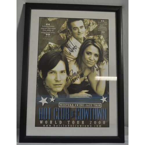 188 - 3 SIGNED AND FRAMED PICTURES - 1 FRAMED PAUL MCCARTNEY SIGNED PICTURE AND CONCERT TICKET 26TH JUNE 2... 