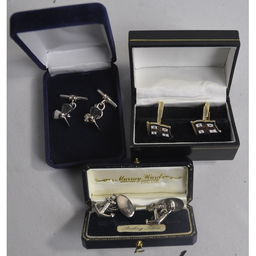 204 - MISCELLANEOUS ITEMS INCLUDING WATCHES, CUFFLINKS (SOME SILVER) ETC