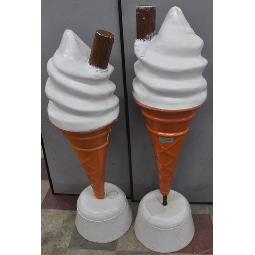 311 - 2 ICE CREAM CONE PAVEMENT DISPLAYS