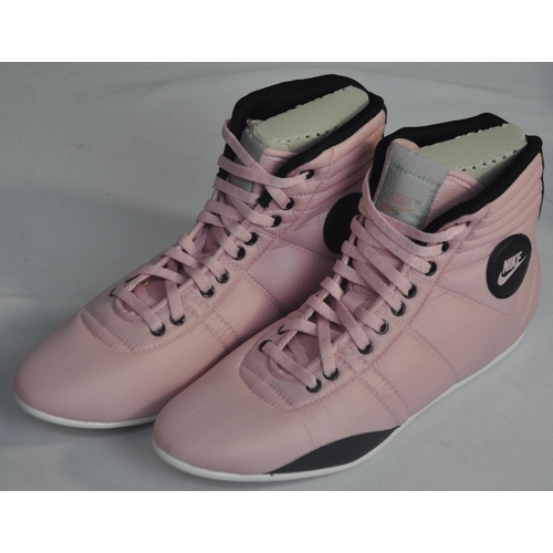 359 - 4 PAIR WOMEN'S NIKE HIJACK MID PINK GLAZE/BLACK SHOES (SIZE UK3.5/36.5) - NEW & BOXED (A38)