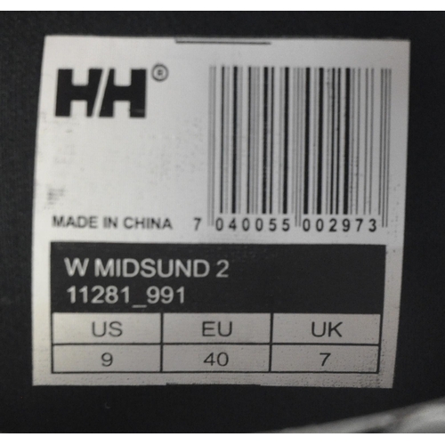 329 - 2 PAIR HELLY HANSEN W MIDSUND2 BLACK SHINY WELLINGTON BOOTS (SIZE UK7/41) - NEW & BOXED (A17 &am... 