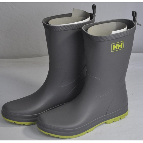 330 - PAIR HELLY HANSEN MIDSUND2 DARK DULL GREY WELLINGTON BOOTS (SIZE UK11/EU45/46) - NEW & BOXED (A3... 