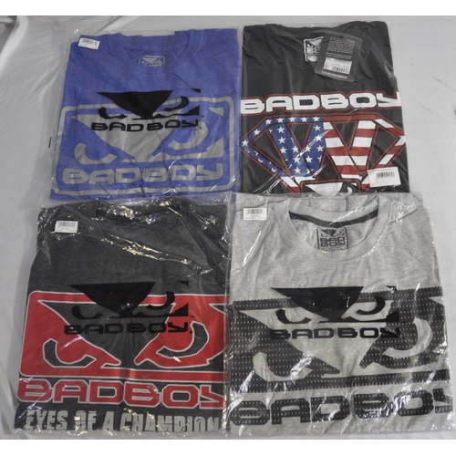 331 - 4 NEW BAD BOY T-SHIRTS (3 OF L & 1 OF XL) & FRUIT OF THE LOOM 'MUTANT MUSCLE' T-SHIRT (LARGE... 