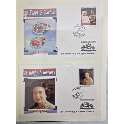 333 - 2 ALBUMS OF  COMMEMORATIVE FIRST DAY COVERS OF THE ROYAL FAMILY