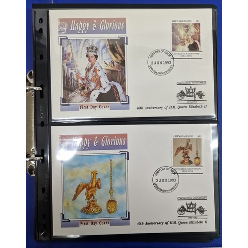 333 - 2 ALBUMS OF  COMMEMORATIVE FIRST DAY COVERS OF THE ROYAL FAMILY