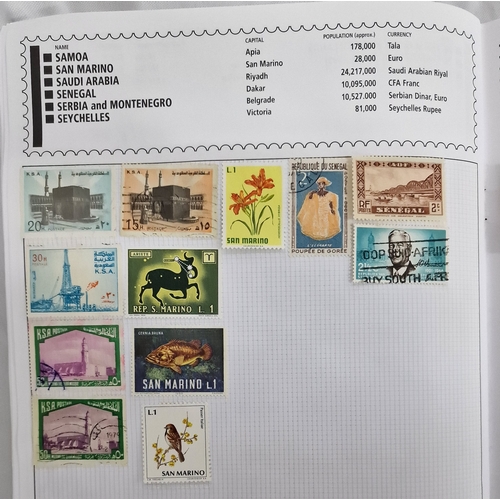 345 - 5 VARIOUS STAMP ALBUMS