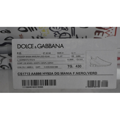 349 - PAIR DOLCE & GABBANA TRAINERS (SIZE 9/43) - NEW & BOXED - SOME DAMAGE TO BOX (A86)