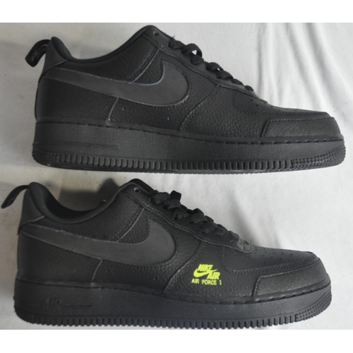 351 - PAIR BLACK NIKE AIR FORCE 1 LV8 UTILITY SHOES UK size 7 (A44)