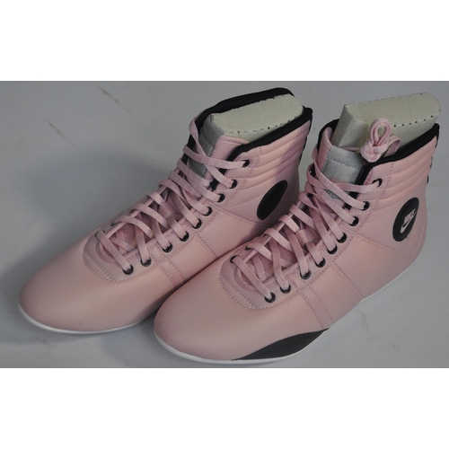 358 - 3 PAIR WOMEN'S NIKE HIJACK MID PINK GLAZE/BLACK SHOES (SIZE UK4.5/38) - NEW & BOXED (A38)