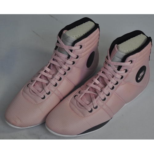 360 - 3 PAIR WOMEN'S NIKE HIJACK MID PINK GLAZE/BLACK SHOES (SIZE UK4/37.5) - NEW & BOXED (A38)