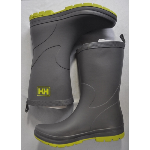 361 - 2 PAIR HELLY HANSEN MIDSUND2 DARK GULL GREY WELLINGTON BOOTS (SIZE UK7/41) - NEW & BOXED (A25,A3... 