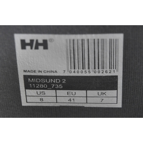 361 - 2 PAIR HELLY HANSEN MIDSUND2 DARK GULL GREY WELLINGTON BOOTS (SIZE UK7/41) - NEW & BOXED (A25,A3... 