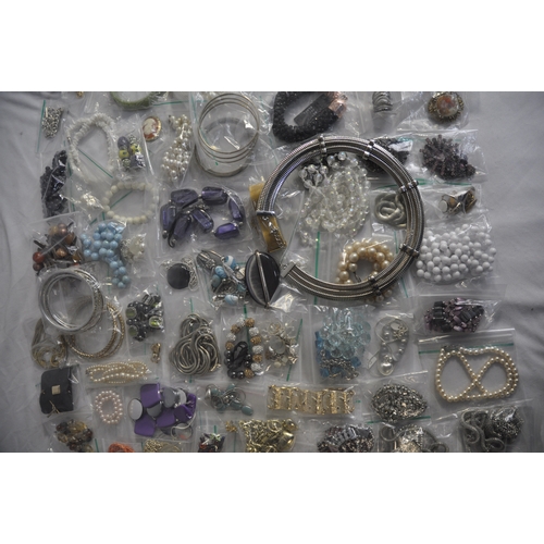 379 - BOX OF COSTUME JEWELLERY