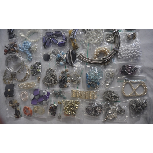 379 - BOX OF COSTUME JEWELLERY